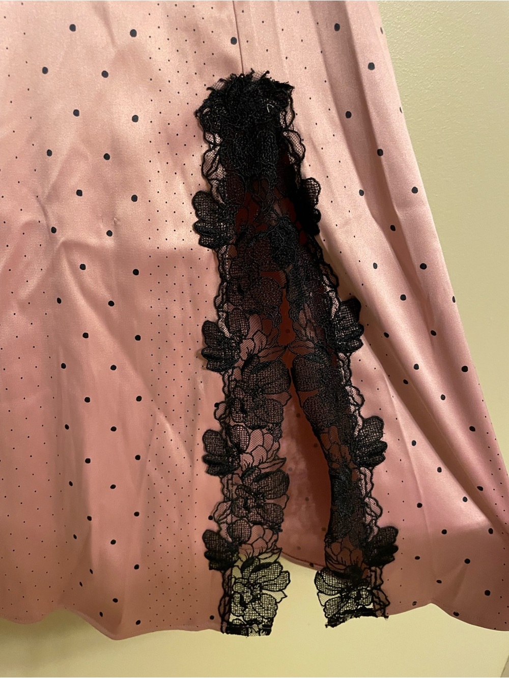 Victoria Secret pink polka dot lace slip dress size small - Picture 3 of 7